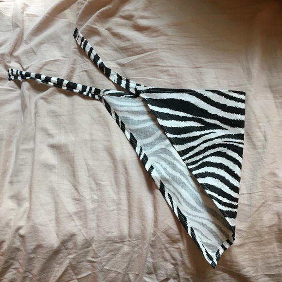 Y2K zebra print bandana - Picture 2 of 2